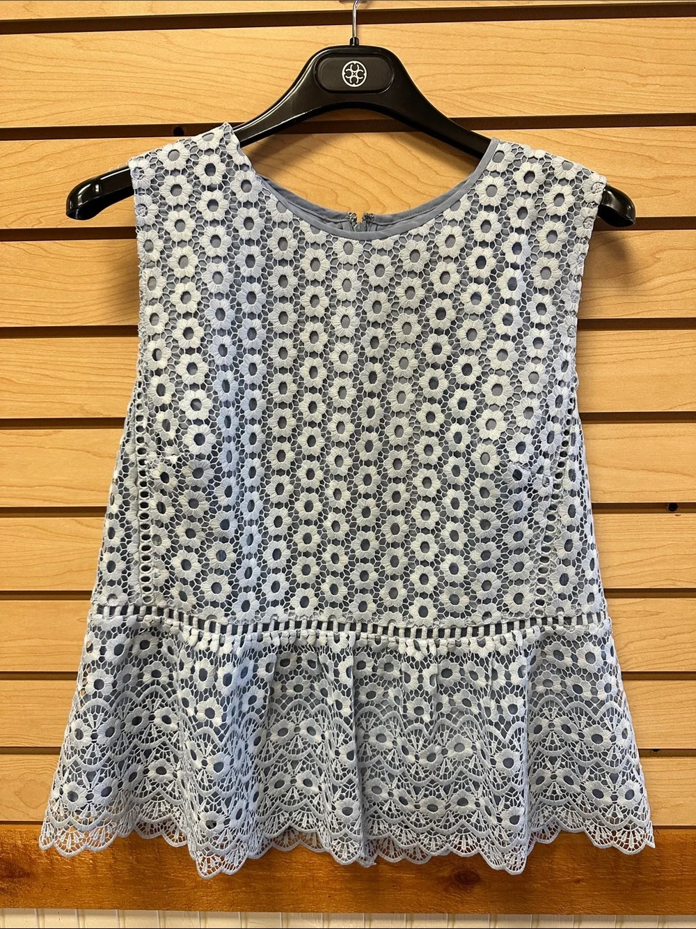 J. Crew Light Blue Floral Lace Sleeveless Jumpsuit Set